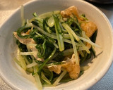 水菜と揚げの簡単炒め作り方3写真