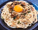 バターが香る☆納豆と塩昆布の和風パスタ作り方5写真