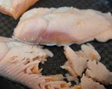 鮭のバター醤油スパゲッティ作り方1写真