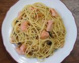 鮭のバター醤油スパゲッティ作り方5写真