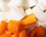 全てレンジ胸肉と根菜の南蛮漬け風作り方1写真