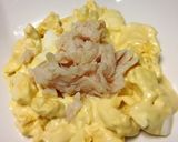 みつせ鶏 蒸し鶏とゆで卵のたまごサラダ作り方3写真