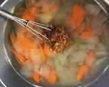 けいこだしでお味噌汁 玉ねぎ&人参作り方4写真
