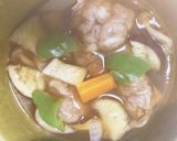 全てレンジ豚こま団子根菜の梅酢あん煮作り方16写真
