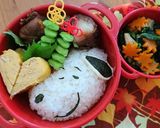 簡単キャラ弁♪スヌーピーはテキトーでOK作り方4写真