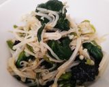 簡単に♪ほうれん草とえのきの海苔あえ作り方4写真