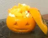ハロウィン!柿とクリチのハチミツサラダ作り方1写真