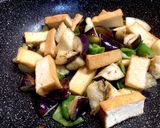 肉なし簡単　茄子と厚揚げのオイスター炒め作り方8写真