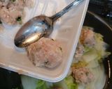 大葉入り鶏団子と白菜のコンソメ蒸し作り方3写真