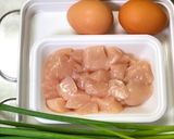 親子丼風まぜごはんTKG作り方1写真