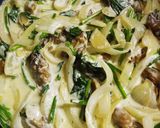 ほうれん草と牡蠣のクリームパスタ作り方19写真