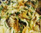 ほうれん草と牡蠣のクリームパスタ作り方20写真
