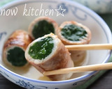 ほうれん草の豚肉巻き☆白だしあんがけ作り方6写真
