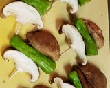 シイタケとししとうの味噌マヨ一口串焼き作り方2写真