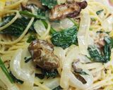 ほうれん草と牡蠣のクリームパスタ作り方30写真
