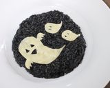 ハロウィンに！イカ墨のおばけリゾット作り方13写真