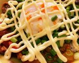 カリカリベーコンとトマトの温玉キムチ丼作り方9写真