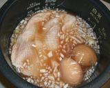 炊飯器におまかせ♪チキンライス玉子添え作り方4写真