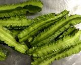 シカクマメの肉巻きソテー作り方1写真