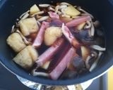 コンニャクと豚肉で煮物作り方2写真