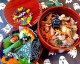 豚肉スタミナ丼 ハロウィン弁当 1015作り方6写真