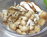 簡単！ひじきの煮物と きのこ の混ぜご飯作り方3写真