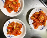 全てレンジ青椒肉絲風ミニトマトとん平焼風作り方1写真