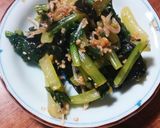 小松菜とわかめの韓国風和え作り方3写真