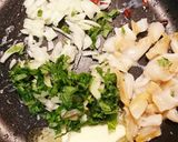 つぶ貝と大葉のパスタ作り方1写真