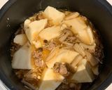 10分で出来る！豆腐のひき肉きのこ餡掛け作り方5写真