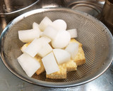大根と厚揚げベーコンの味染み煮物作り方3写真