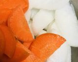 豆乳鍋つゆでつくる●豚汁風豚細切れ肉の鍋作り方1写真
