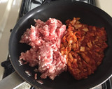 そぼろキムチの焼きそば（焼うどん）作り方1写真