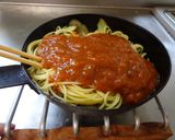 最速のナスのミートスパゲティ作り方24写真