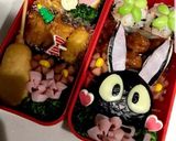『黒猫ジジとかぼちゃ』ハロウィン弁当★作り方29写真