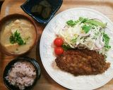 お弁当(10/16)牛カツ弁当作り方1写真
