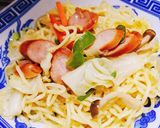 塩焼きそば　ウインナー入り。作り方4写真