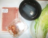 豚肉と白菜のキムチ蒸し♪簡単作り方1写真