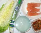 鮭のキムチ蒸し♪簡単フライパンで蒸し料理作り方1写真