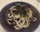 麻婆茄子の焼きうどん作り方5写真