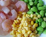 海老＆枝豆＆コーンの彩りかき揚げ作り方1写真