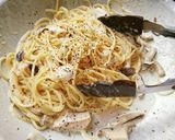 秋鮭ときのこのクリームスパゲッティー作り方7写真