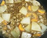 大根・人参の和風ミンチカレー煮♪作り方6写真