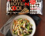マグロと黒ごまのプロテイン塩焼きそば作り方1写真