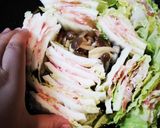 豚バラ×白菜のミルフィーユほっとトマト鍋作り方5写真