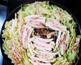 豚バラ×白菜のミルフィーユほっとトマト鍋作り方6写真