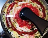 豚バラ×白菜のミルフィーユほっとトマト鍋作り方9写真