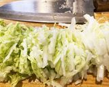なめこと白菜の味噌汁作り方2写真
