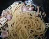 レンコンと鶏肉としめじのスパゲッティー作り方13写真