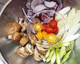 野菜たっぷり☆鶏胸肉のネギ塩ダレホイル焼作り方1写真